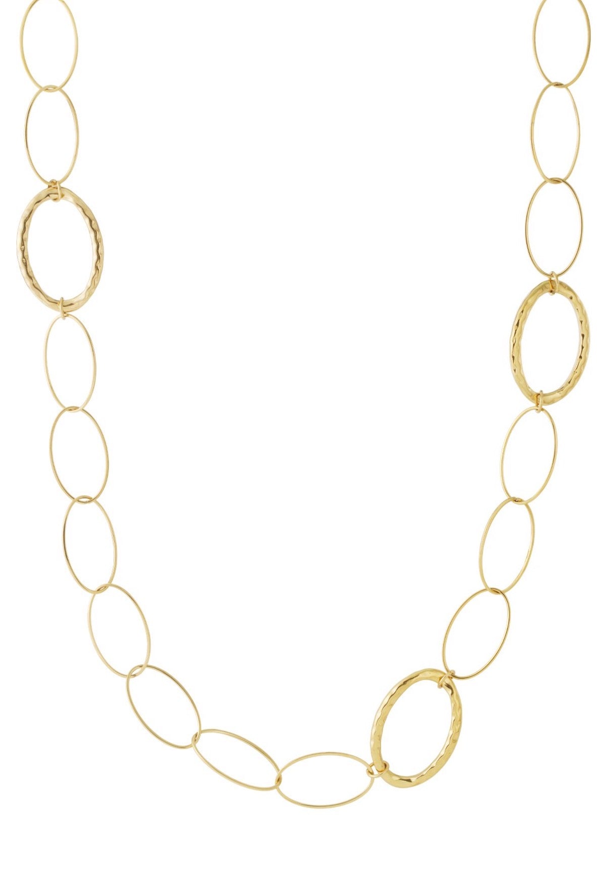 Gouden Ovale Schakel Ketting