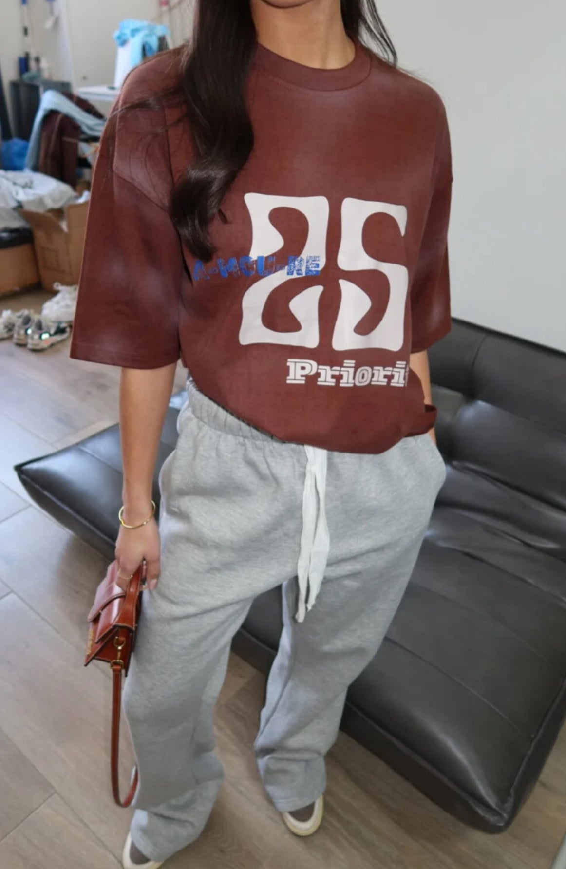 Priority t-shirt washed brown | Always Fashionable