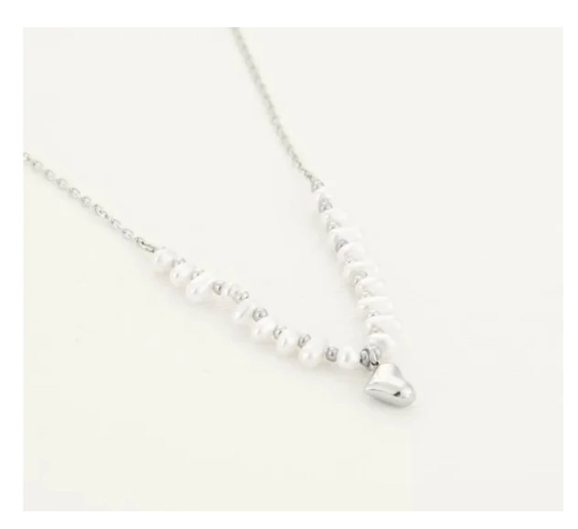 Pearl heart ketting | Always Fashionable