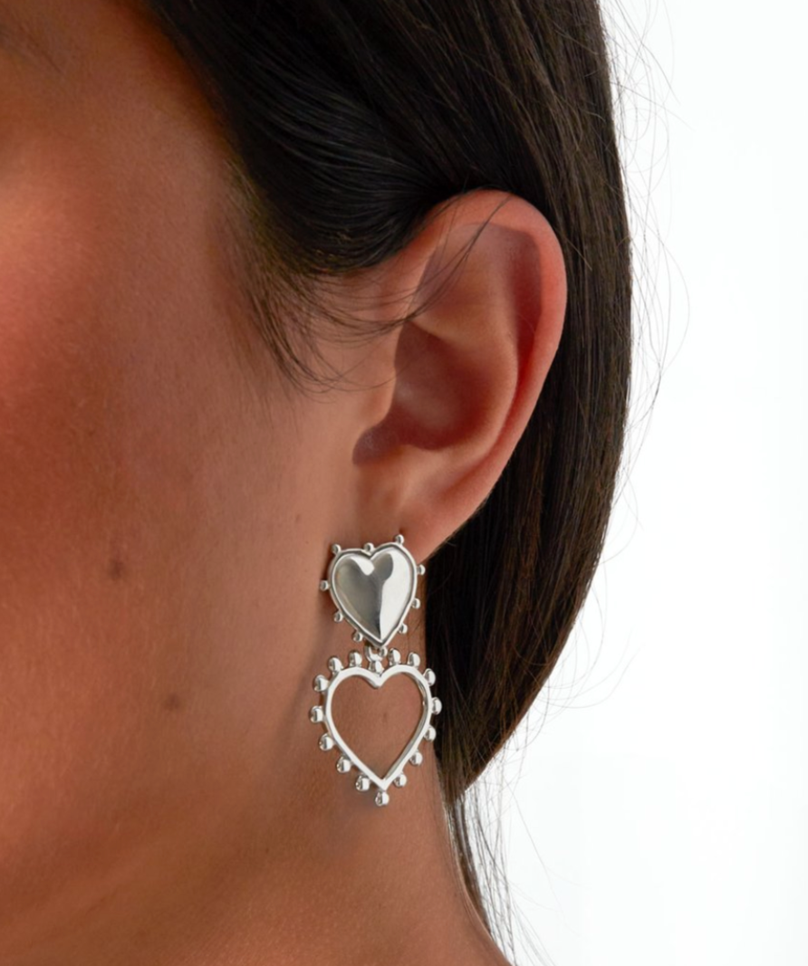 Dubbel heart oorbellen | Always Fashionable