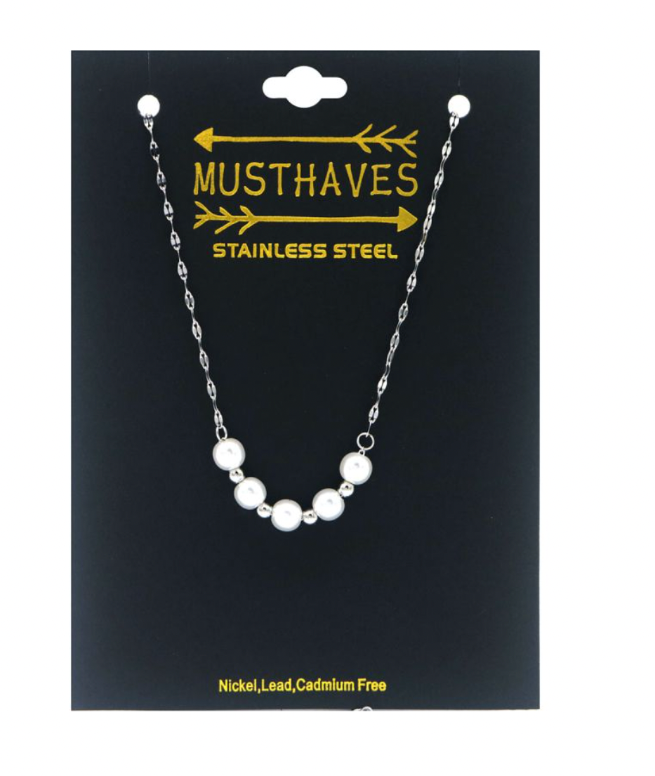 Ketting met parels zilver