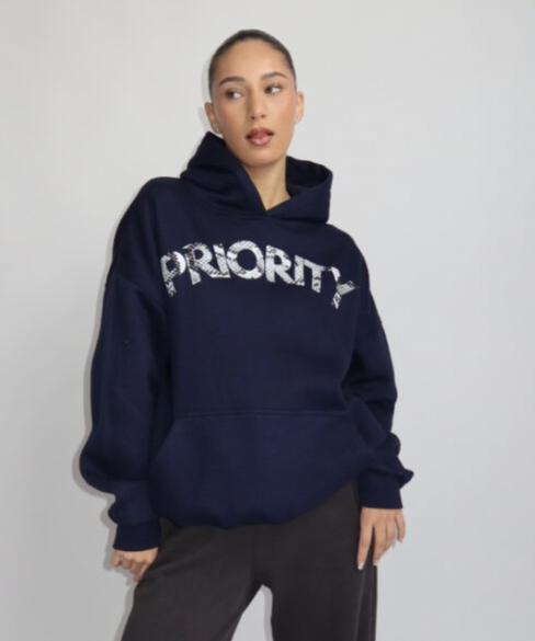 Priority hoodie navy