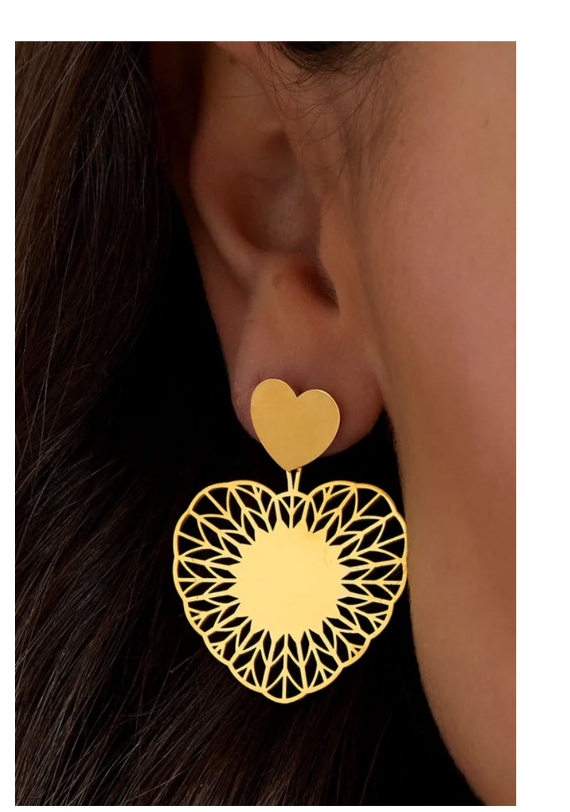 Mandela heart oorbellen | Always Fashionable