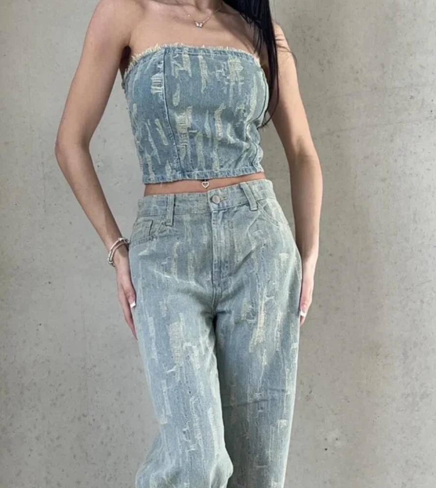 Julia top denim | Always Fashionable