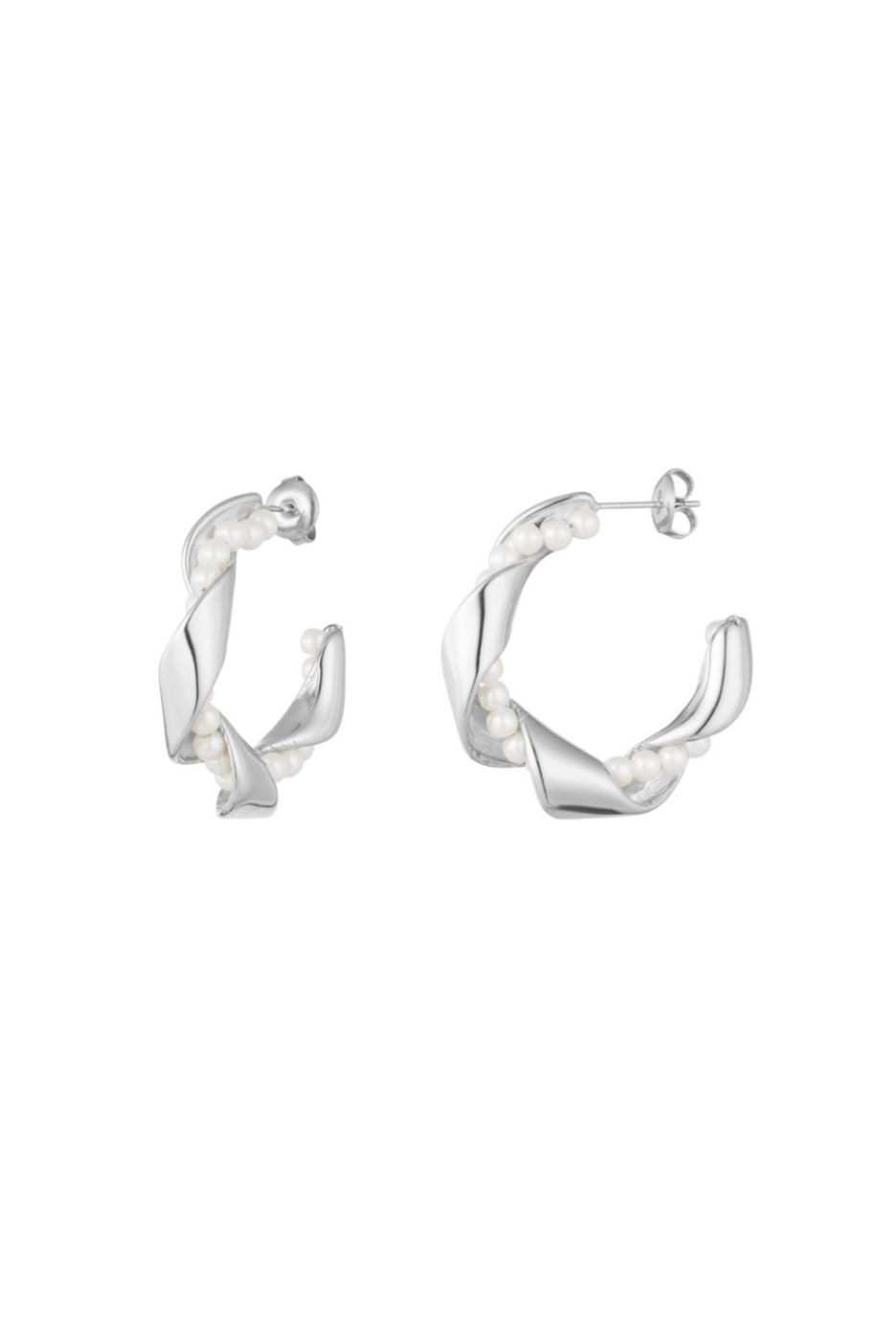 Gedraaide parel oorbellen | Always Fashionable