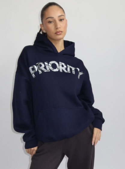 Priority hoodie navy