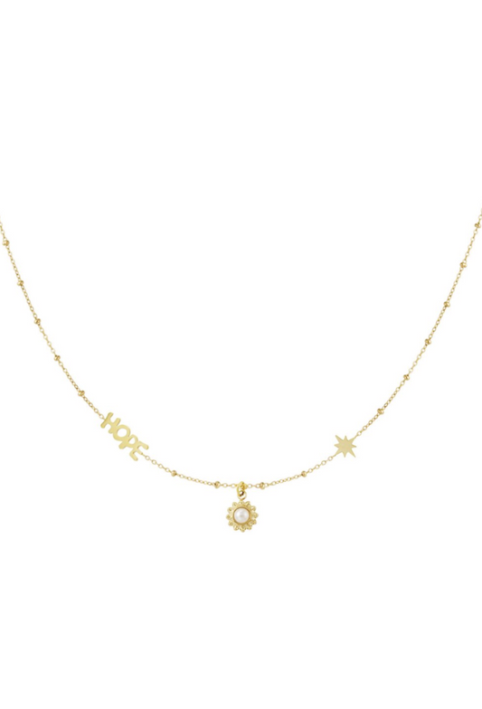 Ketting 'hope' goud