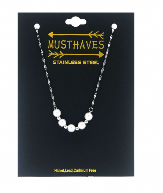 Ketting met parels zilver