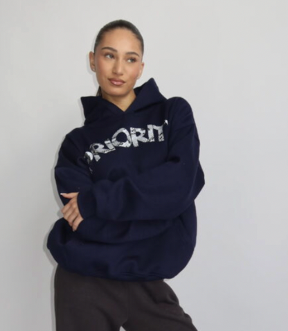 Priority hoodie navy