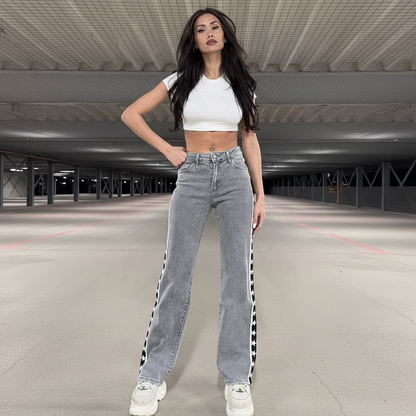 Jeans met sterren voorkant vierkant